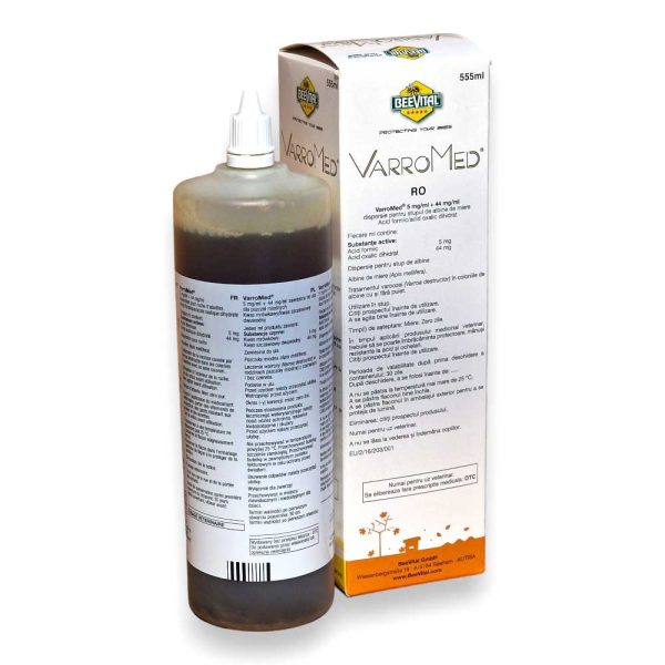 Varromed, solutie acid oxalic 44% + acid formic 5%, dispersie 555 ml.