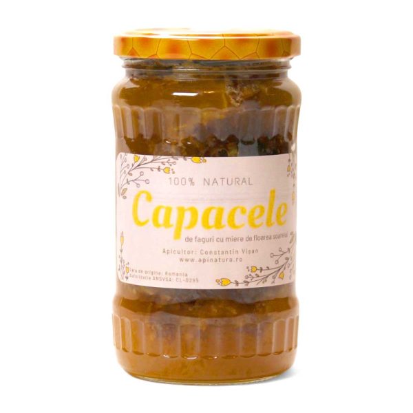 Capaceala de fagure, descapacire miere poliflora, borcan 500 gr.