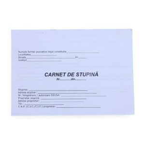 Carnet de stupina, alb - negru