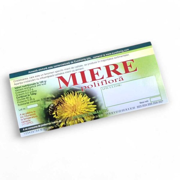 Etichete miere poliflora, autocolante, pachet 100 buc