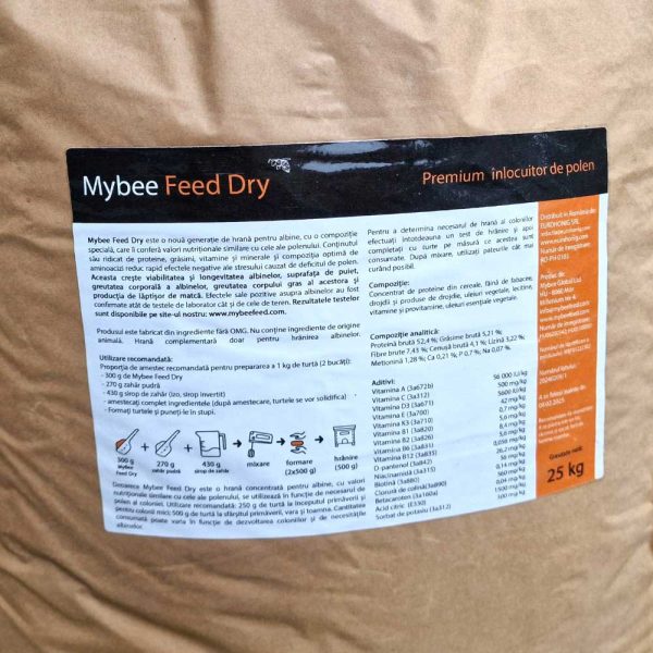 Inlocuitor polen pentru albine, proteina Mybee Feed Dry 25Kg